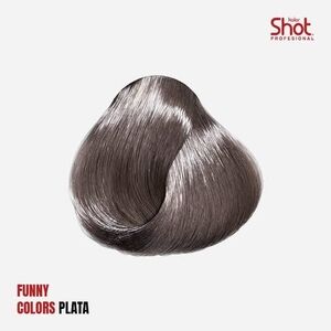 ​Funny Colors Plata Hair Dye - Metallic Silver & Chrome Semi-Permanent Cream